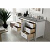 James Martin Vanities Palisades 60in Single Vanity, Bright White w/ 3 CM Grey Expo Quartz Top 527-V60S-BW-3GEX